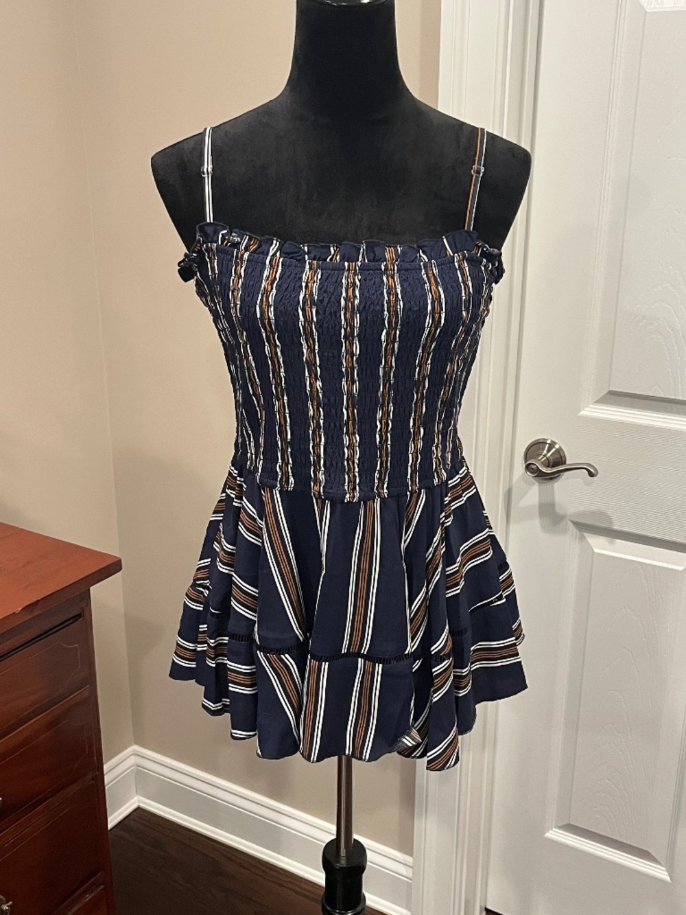 Fashion to Figure Smocked Ruffle Peplum Camisole Top 0 (XL)